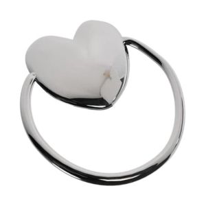 Children rattle "Heart" with ring (925 sterling silver) 7 cm