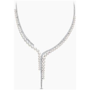 Raindrop 18K Gold Akoya Perlen und Diamanten Halskette
