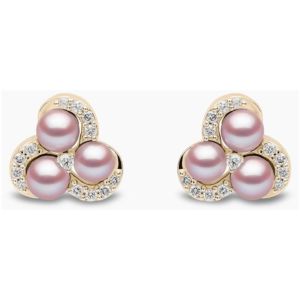 Elegante Perlen- und Diamantohrstecker aus 18 Karat Gold