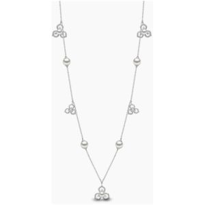 Petal 18K Gold Akoya Perlen und Diamanten Halskette