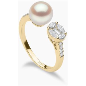 Starlight 18K Gold Perlen- und Diamantring