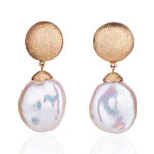 Satin Sea & Pearl Earrings