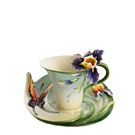 Question mark butterfly cup/saucer set