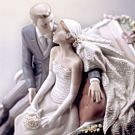 Hochzeitskutsche-Paar-Skulptur. Limitierte Auflage