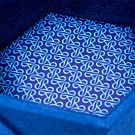Tangram blue suede accessory box