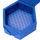 Tangram blue suede accessory box