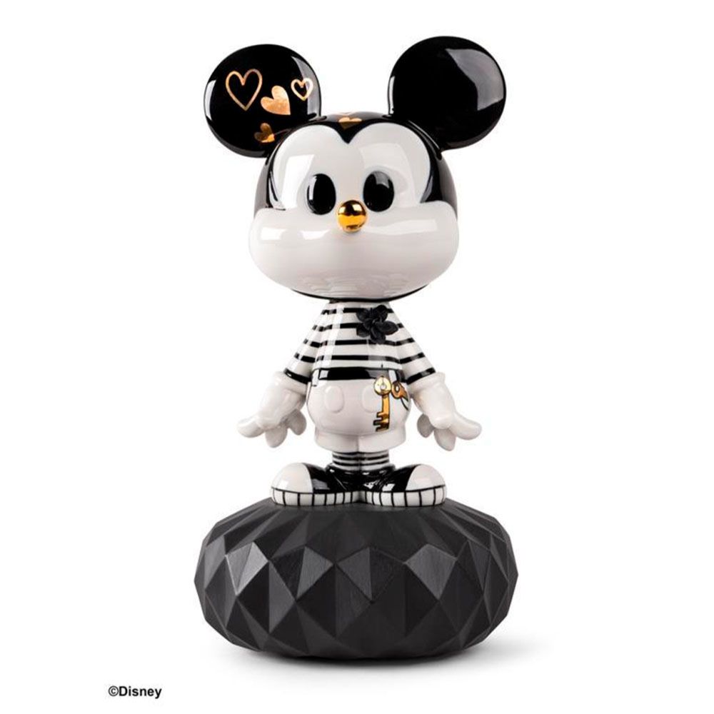 Mickey in schwarz und weiß Skulptur