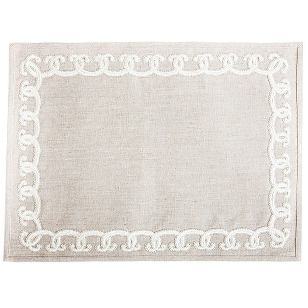 Scallop Embroidered Placemat