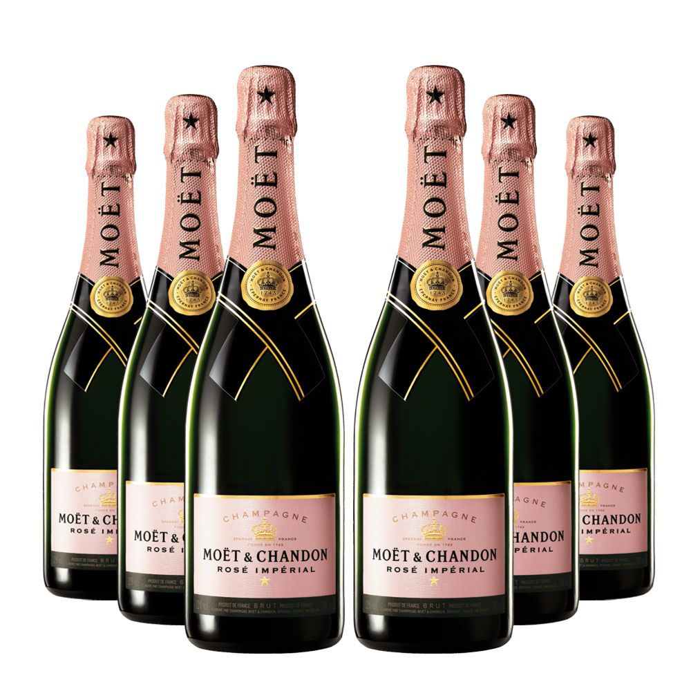 Champagner Rosé Impérial in Geschenkpackung, Set 6x0,75L